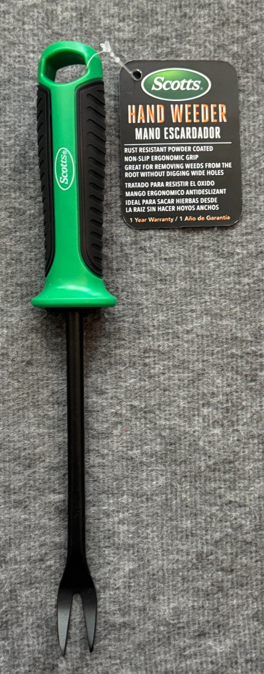 Scotts Hand Weeder Rust Resistent Powder Coated Non Slip Ergonomic Grip